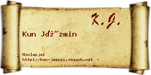 Kun Jázmin névjegykártya